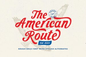 American Route - Rough Bold Font