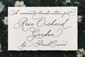 Rose Orchard Garden - Script Font