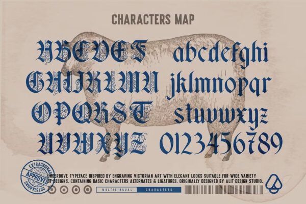 Underdove - Blackletter Font - Image 6