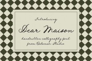 Dear Maison - Handwritten Font
