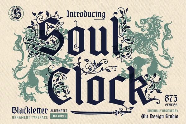 Soul Clock Typeface - Blackletter Font