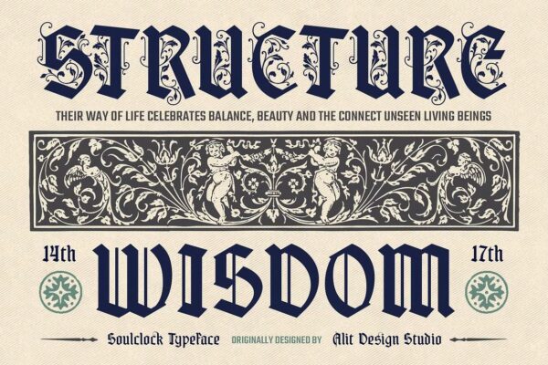 Soul Clock Typeface - Blackletter Font - Image 2