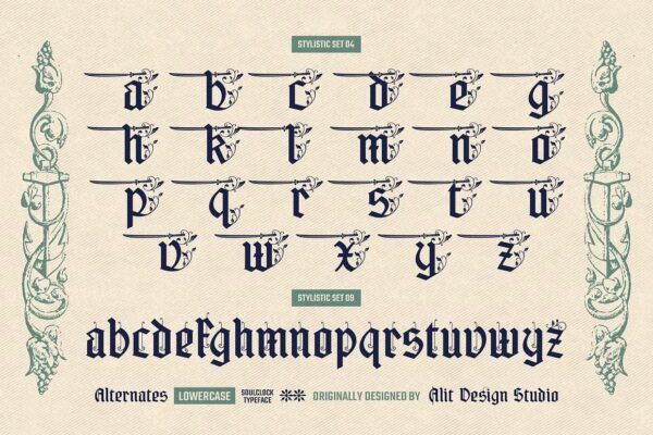 Soul Clock Typeface - Blackletter Font - Image 8