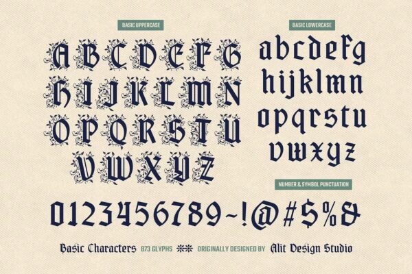Soul Clock Typeface - Blackletter Font - Image 9