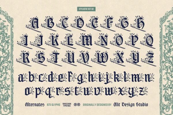 Soul Clock Typeface - Blackletter Font - Image 10
