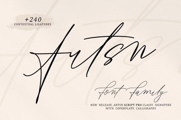 Artsn - Script Pro Font