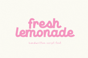 Fresh Lemonade | Script Font